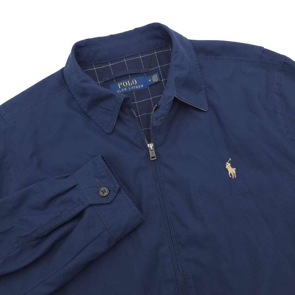 Polo Ralph Lauren Mens Bi-Swing Windbreaker Jacket Navy Blue Size M Full Zip